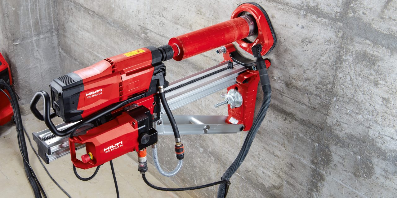 Carotteuse Hilti en action