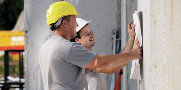 Compagnons sur un chantier