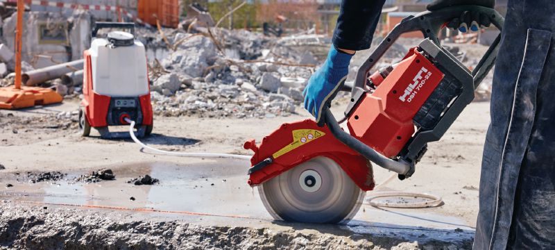 DSH 700-22 batterie tronçonneuse (poignée arrière) Tronçonneuse sans fil à poignée arrière pour travaux intensifs dans le béton, le métal et la maçonnerie (plateforme de batteries Nuron) Applications 1