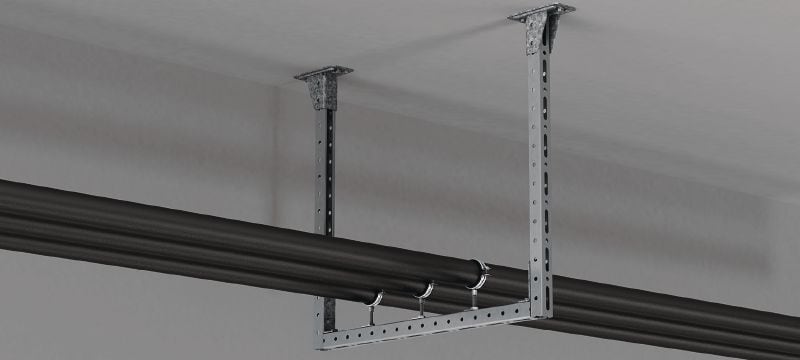 MT-C-L2E FL OC Support d'angle pré-assemblé Support d'angle allongé avec écrou et boulon Fast-Lock pré-assemblés pour le montage de structures de rail d'entretoise, pour utilisation en extérieur avec une faible pollution Applications 1