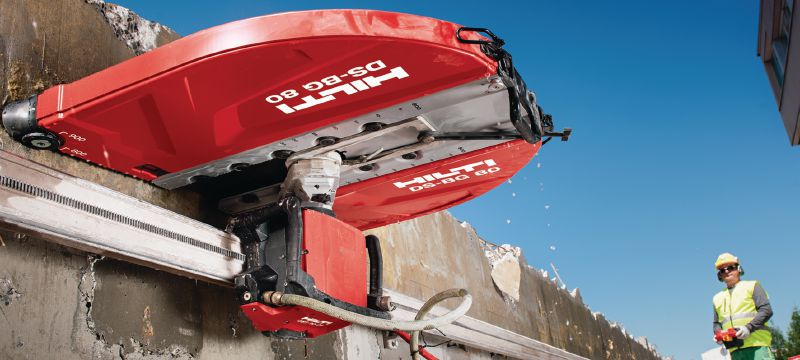 Lame de scie murale Equidist SPX MCL (60H : compatible avec Hilti et Husqvarna®) Lame de scie murale Ultimate (15 kW) pour une vitesse de coupe élevée et une durée de vie accrue dans le béton armé (mandrin 60H adapté aux scies murales Hilti et Husqvarna®) Applications 1