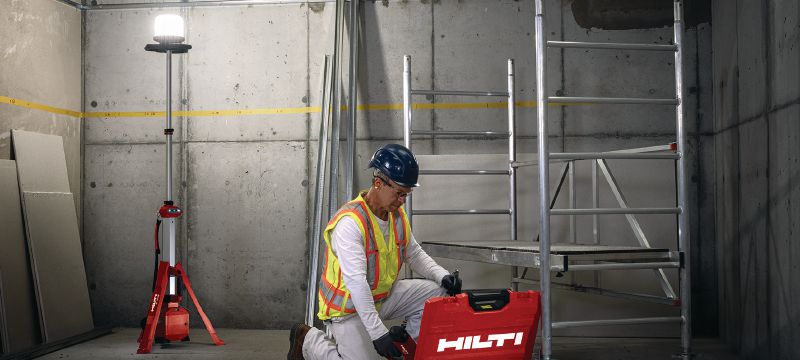 Tour d'éclairage sans fil SL 10-22 Tour d'éclairage puissante avec une couverture lumineuse de 360° pour l'éclairage sans fil des chantiers intérieurs Applications 1